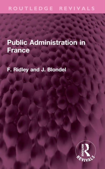 Book cover of: Public Administration in France