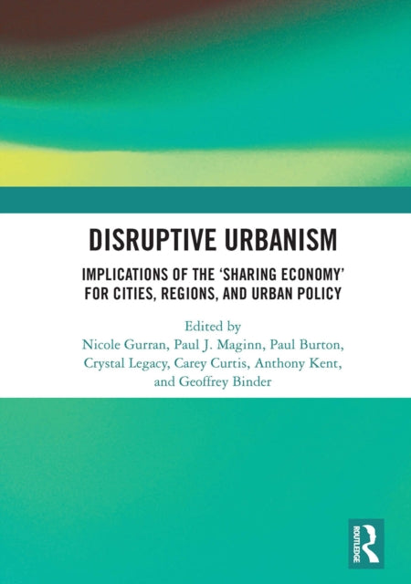 Book cover of: Disruptive Urbanism. By: Nicole Gurran