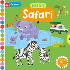 Busy Safari, A Push, Pull, Slide Book