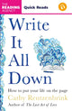Book cover of: Write It All Down. By: Cathy Rentzenbrink