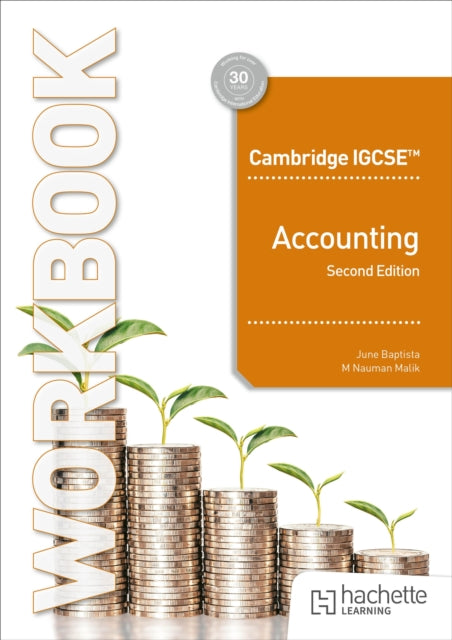 Book cover of: Cambridge IGCSE and O Level Accounting Workbook Second Edition. By: June Baptista