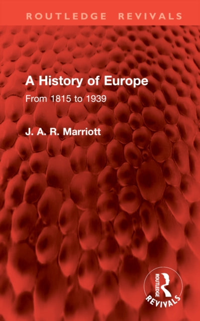 Book cover of: History of Europe. By: J. A. R. Marriott