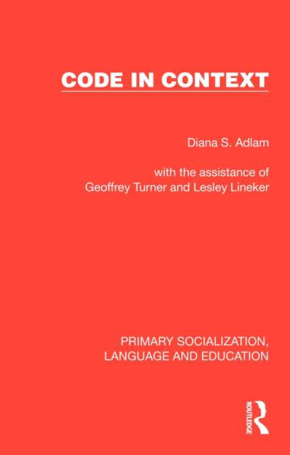 Book cover of: Code in Context. By: Diana S. Adlam