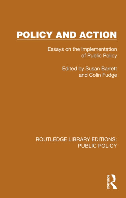 Book cover of: Policy and Action