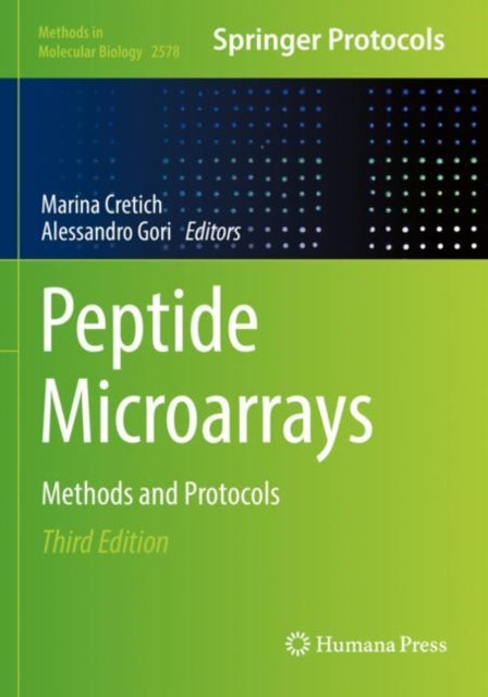 Book cover of: Peptide Microarrays. By: Marina Cretich