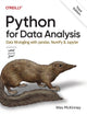 Book cover of: Python for Data Analysis 3e. By: Wes McKinney