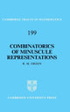 Book cover of: Combinatorics of Minuscule Representations. By: R. M. Green