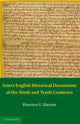 Book cover of: Select English Historical Documents of the Ninth and Tenth Centuries. By: F. E. Harmer