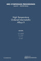 Book cover of: High-Temperature Ordered Intermetallic Alloys II: Volume 81. By: N. S. Stoloff