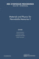Book cover of: Materials and Physics for Nonvolatile Memories II: Volume 1250. By: Caroline Bonafos
