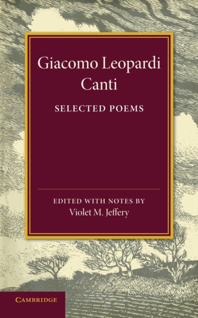 Book cover of: Giacomo Leopardi: Canti. By: Giacomo Leopardi