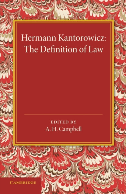 Book cover of: Definition of Law. By: Hermann Kantorowicz
