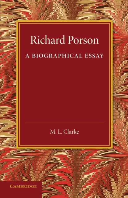 Book cover of: Richard Porson. By: M. L. Clarke