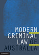 Book cover of: Modern Criminal Law of Australia. By: Jeremy Gans