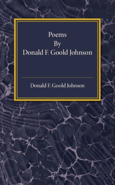 Book cover of: Poems. By: Donald F. Goold Johnson