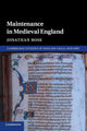 Book cover of: Maintenance in Medieval England. By: Jonathan Rose