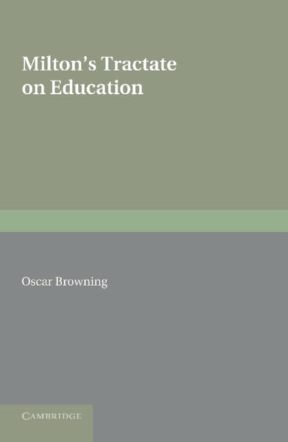 Book cover of: Milton's Tractate on Education