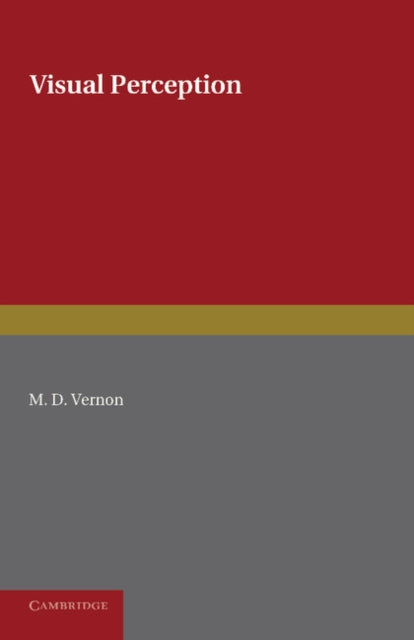 Book cover of: Visual Perception. By: M. D. Vernon