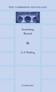 Book cover of: Something Beyond. By: A. F. Webling