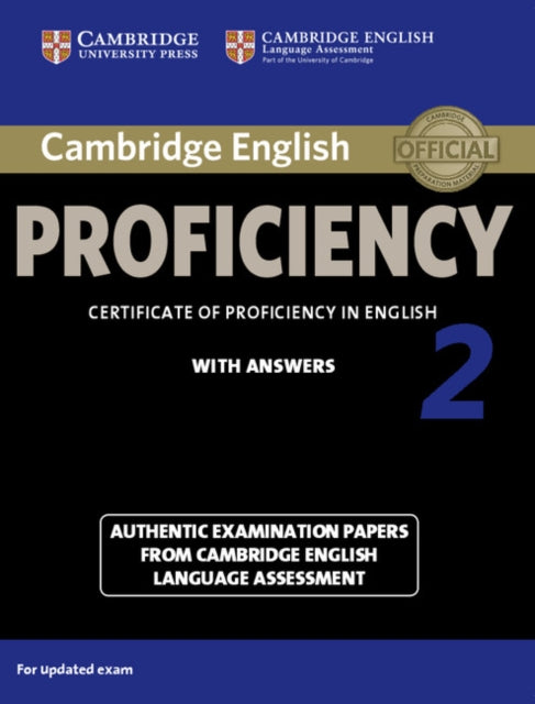 Book cover of: Cambridge English Proficiency 2 Student's Book with Answers