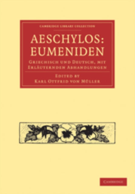 Book cover of: Aeschylos: Eumeniden. By: Karl Ottfrid von Müller
