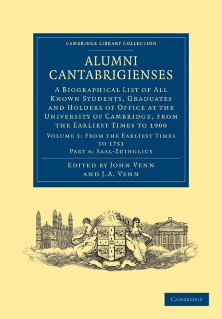 Book cover of: Alumni Cantabrigienses. By: John Venn