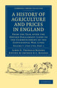 Book cover of: History of Agriculture and Prices in England. By: James E Thorold Rogers