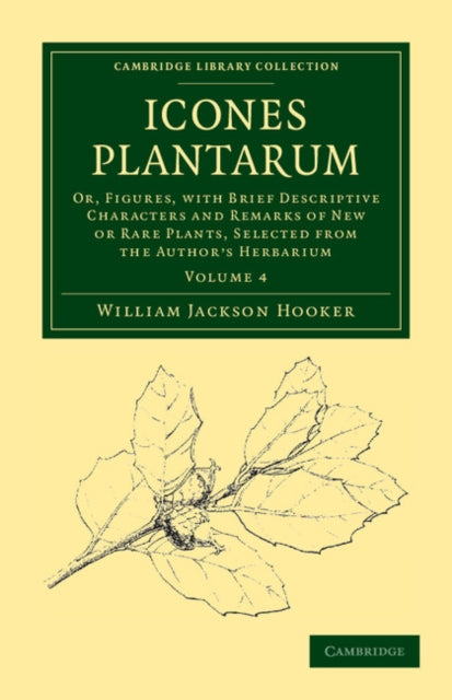 Book cover of: Icones Plantarum. By: William Jackson Hooker