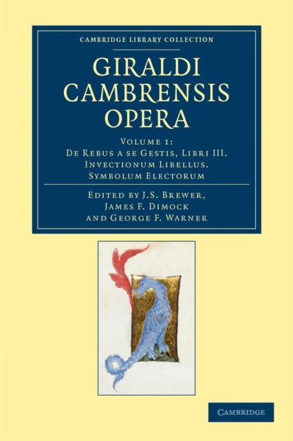 Book cover of: Giraldi Cambrensis opera. By: Giraldus Cambrensis