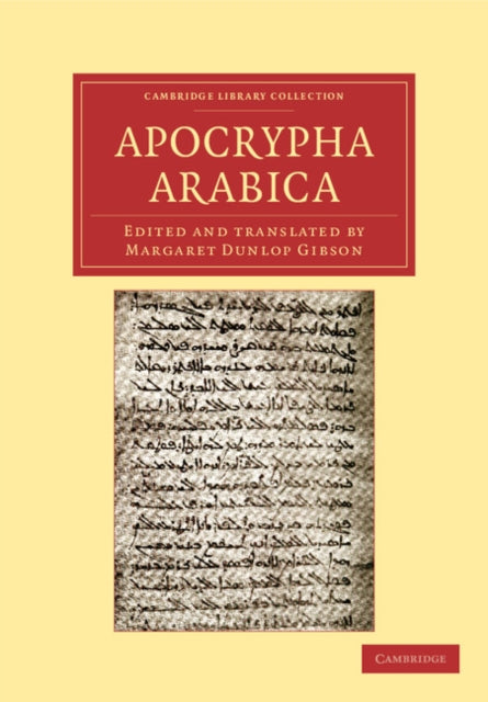 Book cover of: Apocrypha Arabica. By: Margaret Dunlop Gibson
