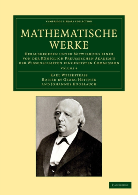 Book cover of: Mathematische Werke. By: Karl Weierstrass