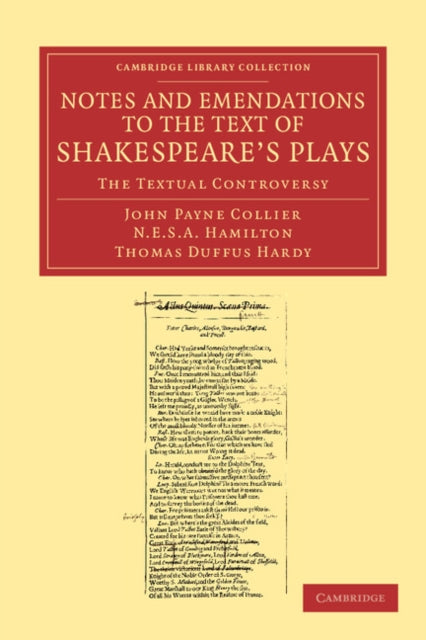 Book cover of: Notes and Emendations to the Text of Shakespeare's Plays. By: John Payne Collier