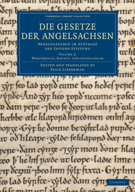 Book cover of: Die Gesetze der Angelsachsen. By: Felix Lieberman