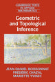 Book cover of: Geometric and Topological Inference. By: Jean-Daniel Boissonnat
