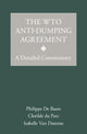 Book cover of: WTO Anti-Dumping Agreement. By: Philippe De Baere