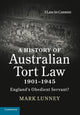 Book cover of: History of Australian Tort Law 1901–1945. By: Mark Lunney