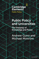 Book cover of: Public Policy and Universities. By: Andrew Gunn