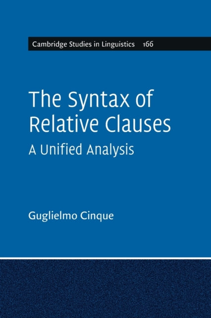 Book cover of: Syntax of Relative Clauses. By: Guglielmo Cinque
