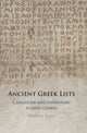 Book cover of: Ancient Greek Lists. By: Athena Kirk