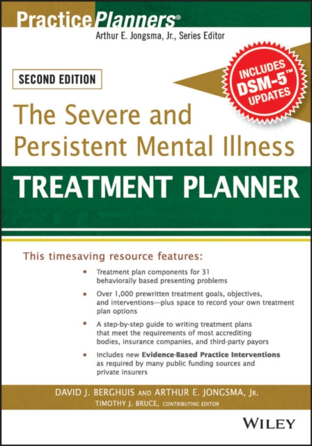 Book cover of: Severe and Persistent Mental Illness Treatment Planner. By: Arthur E. Jongsma Jr.
