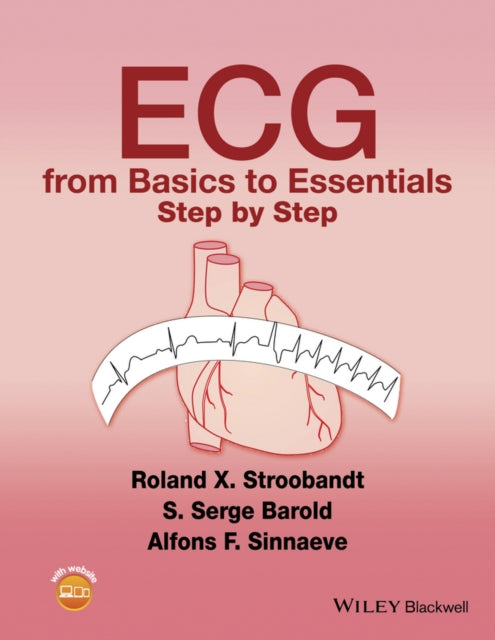 Book cover of: ECG from Basics to Essentials. By: R. Stroobandt