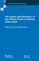 Book cover of: Syntax and Semantics of the Perfect Active in Literary Koine Greek. By: Robert Crellin