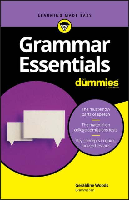 Book cover of: Grammar Essentials For Dummies. By: Geraldine Woods