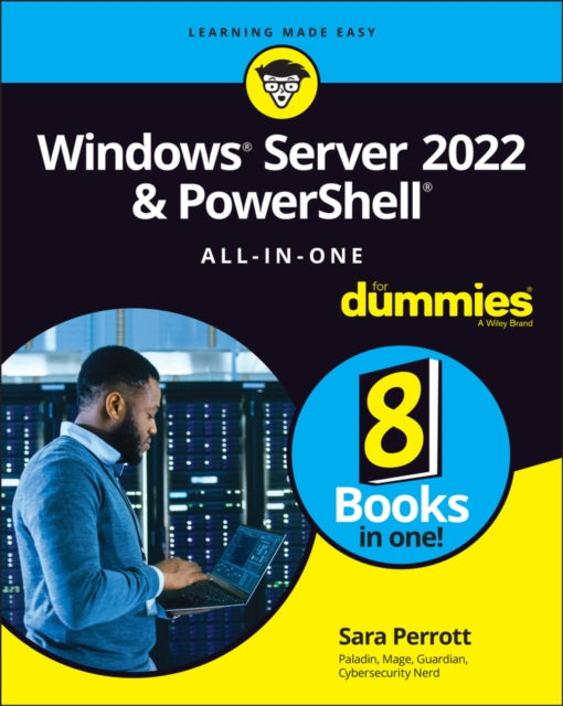 Book cover of: Windows Server 2022 & PowerShell All-in-One For Dummies. By: Sara Perrott