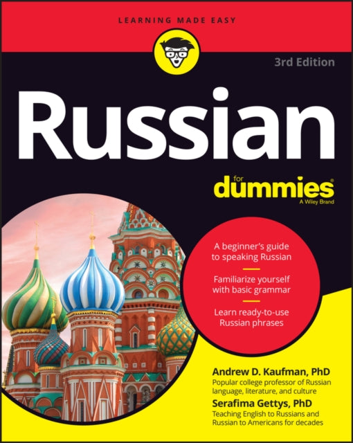 Book cover of: Russian For Dummies. By: Andrew Kaufman