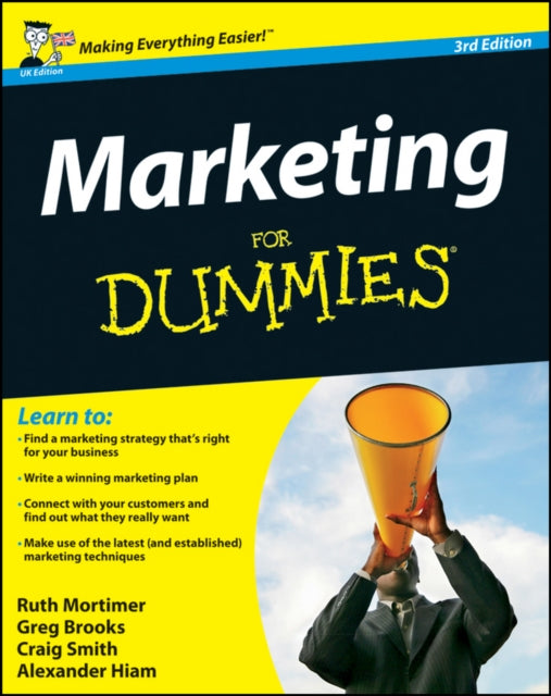 Book cover of: Marketing For Dummies, UK Edition. By: Ruth Mortimer