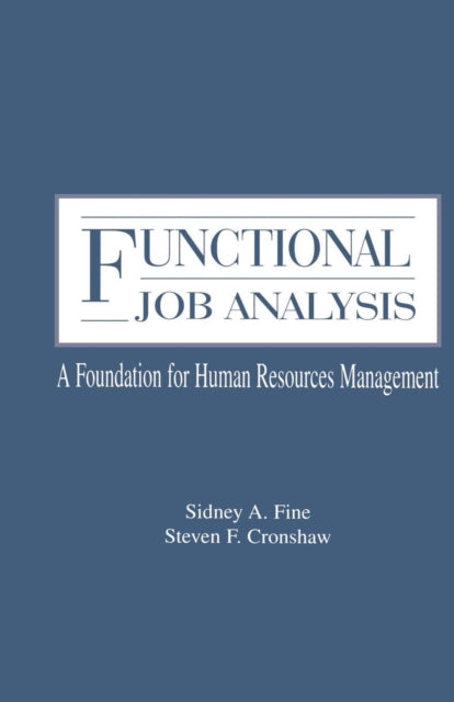 Book cover of: Functional Job Analysis. By: Sidney A. Fine