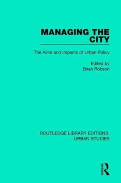 Book cover of: Managing the City. By: Brian Robson