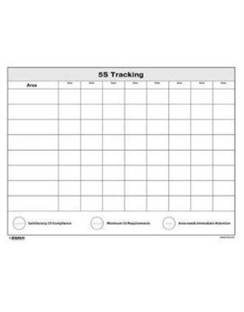 Book cover of: 5S Tracking Sheet. By: Enna