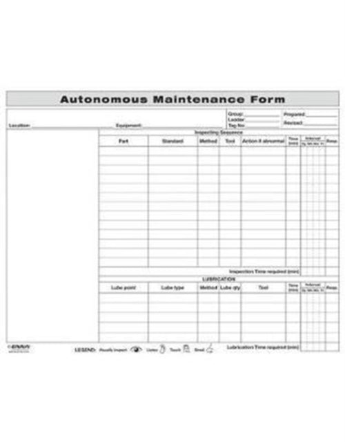 Book cover of: Autonomous Maintenance Form. By: Enna